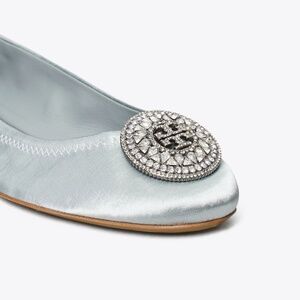Tory Burch Silver Liana Ballet Flats